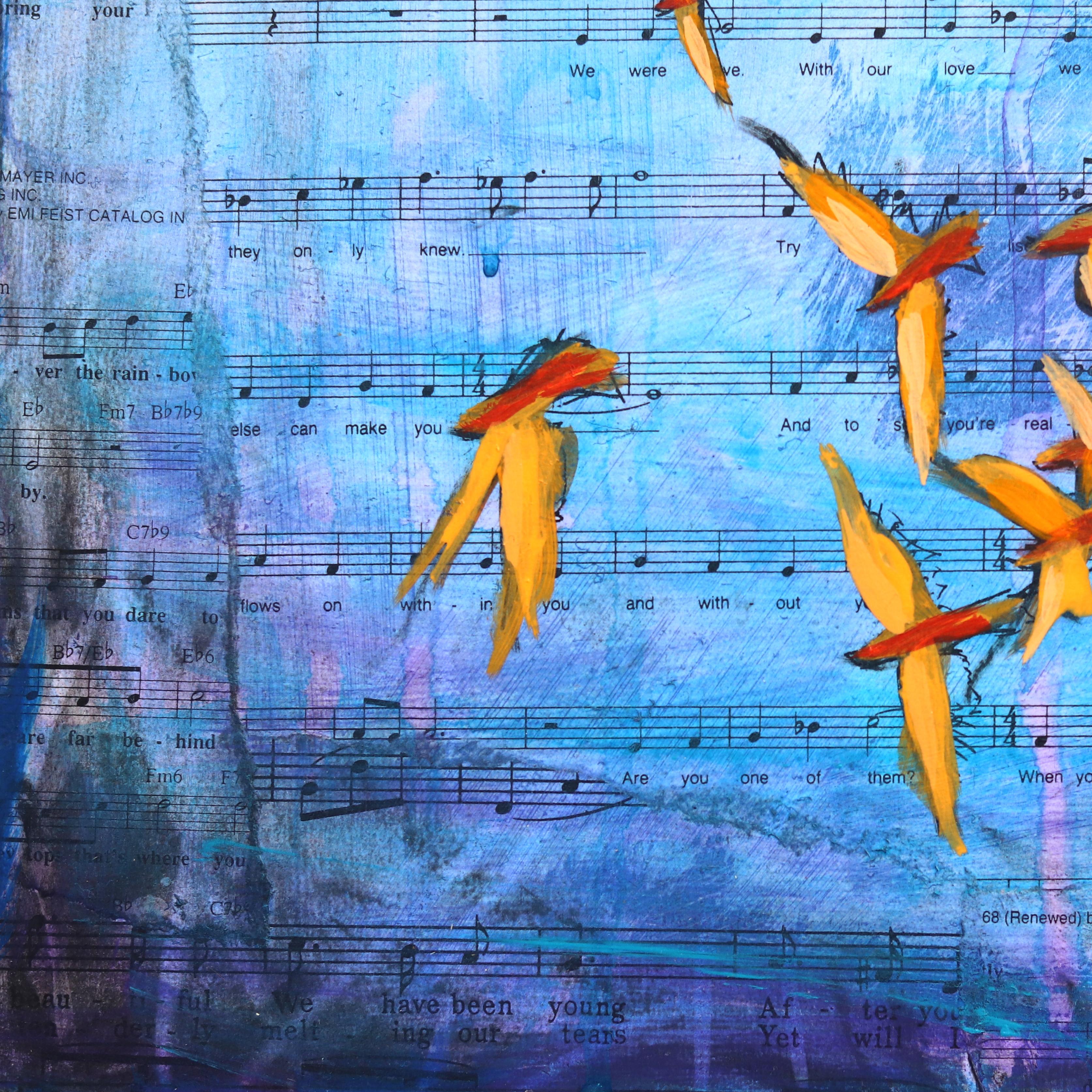 A través del espejo - Arte surrealista original en técnica mixta en venta 4
