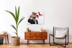 When Seeking Clarity - Original Figurative Mixed Media Surrealist Artwork