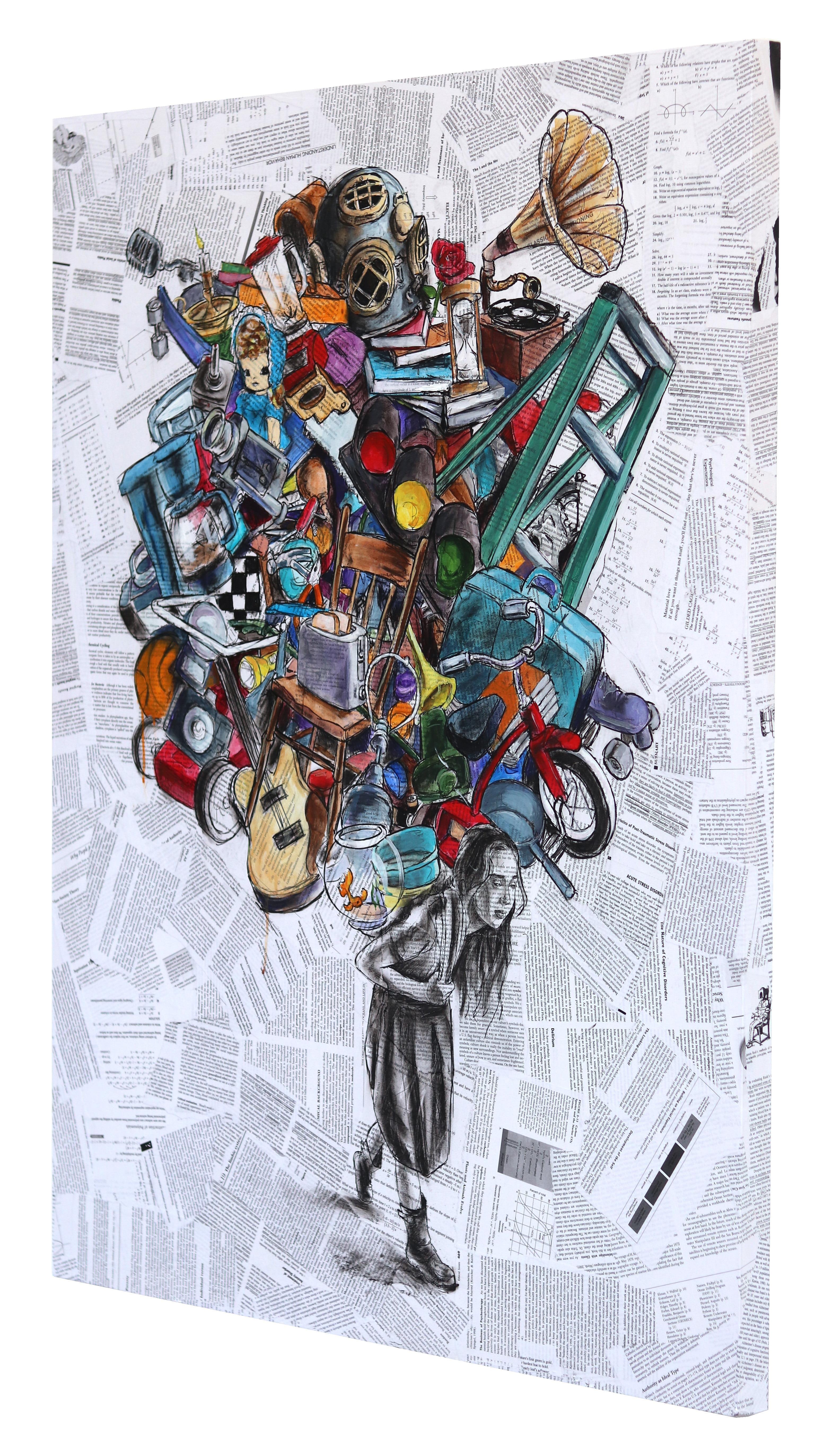Work In Progress - Pop Art Mixed Media Art by Robert Lebsack