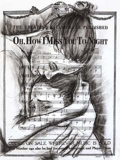 Each Moment We're Apart - Abstract Figurative Mixed Media Surrealist Art