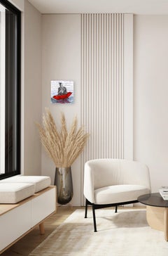 Memories Cast Adrift - Original Figurative Mixed Media Surrealist Inspired Art