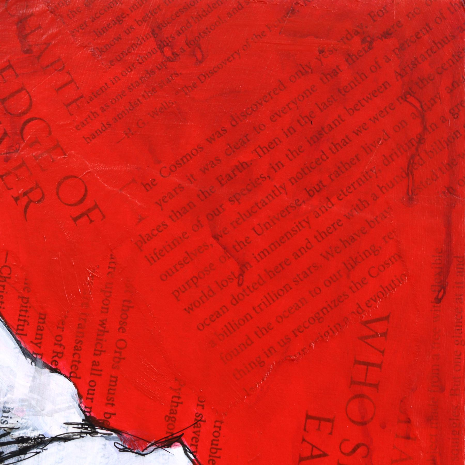 Robert Lebsack creates artworks using mixed media with ink, acrylic, and charcoal on archival copies of newspapers, textbooks, and sheet music. As a visionary artist, Lebsack weaves thought-provoking narratives, delving into the social and cultural
