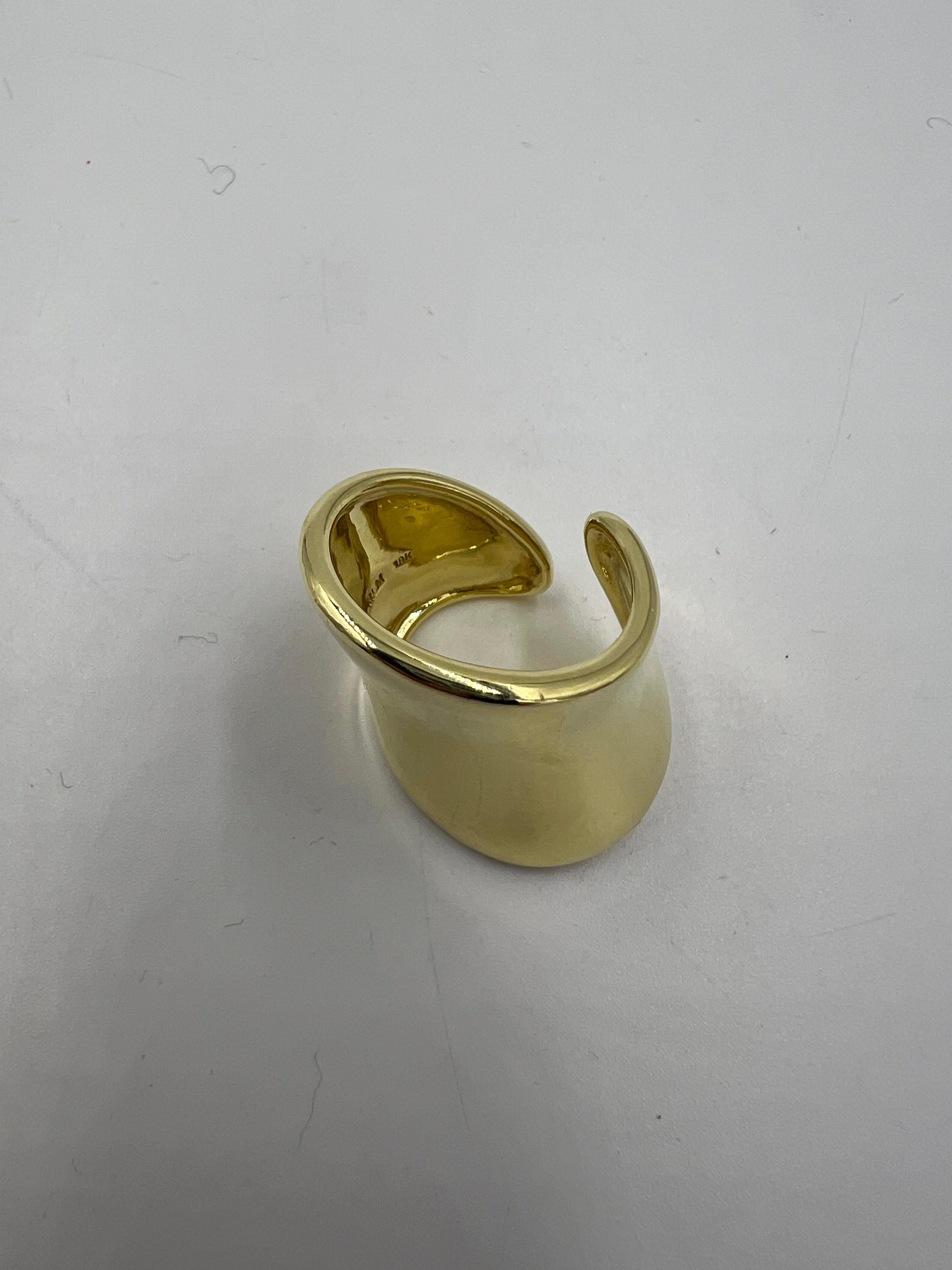 Robert Lee Morris 18K Gelbgold skulpturale breite Band im Angebot 5