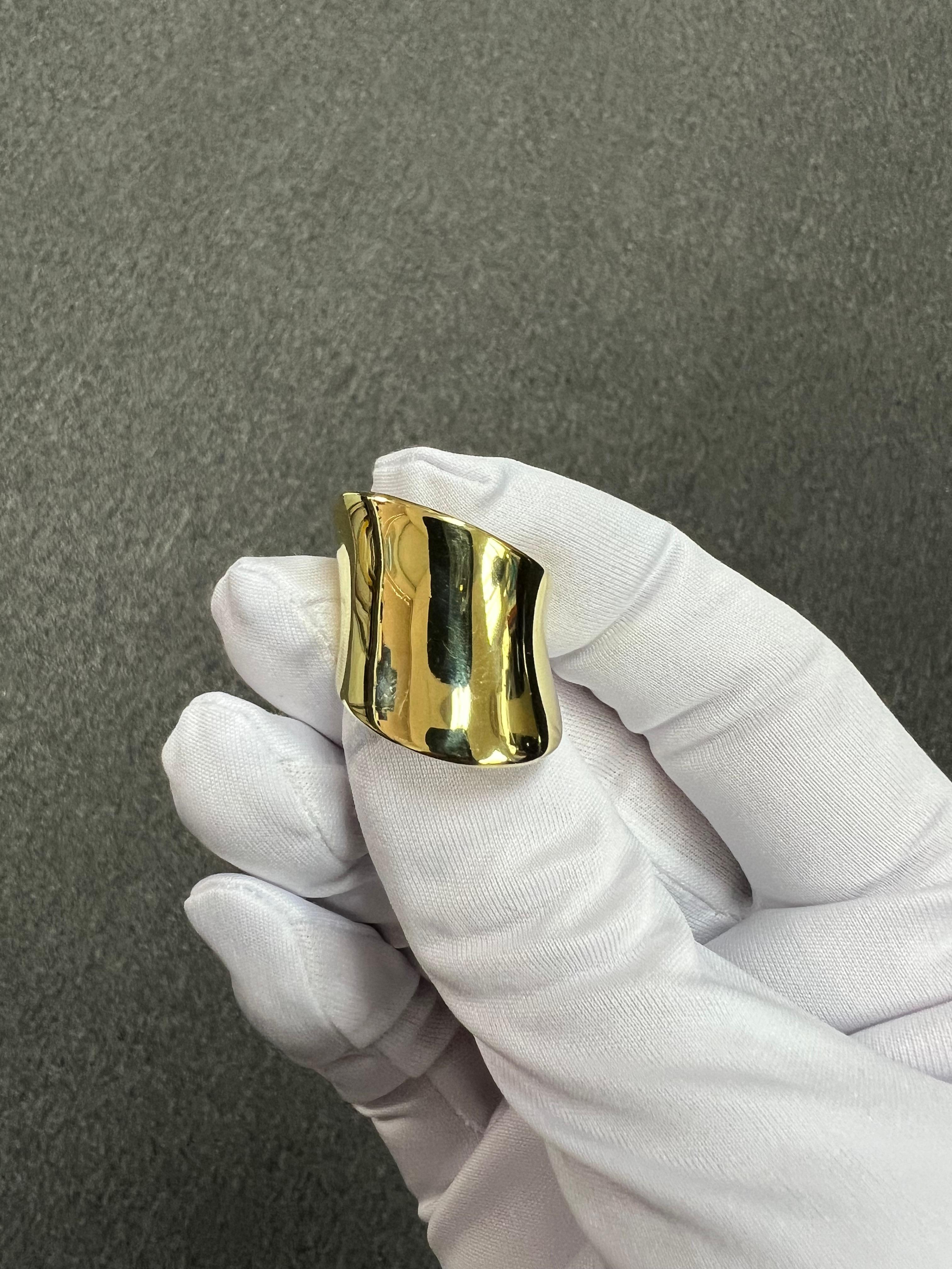 Robert Lee Morris 18K Gelbgold skulpturale breite Band im Angebot 7