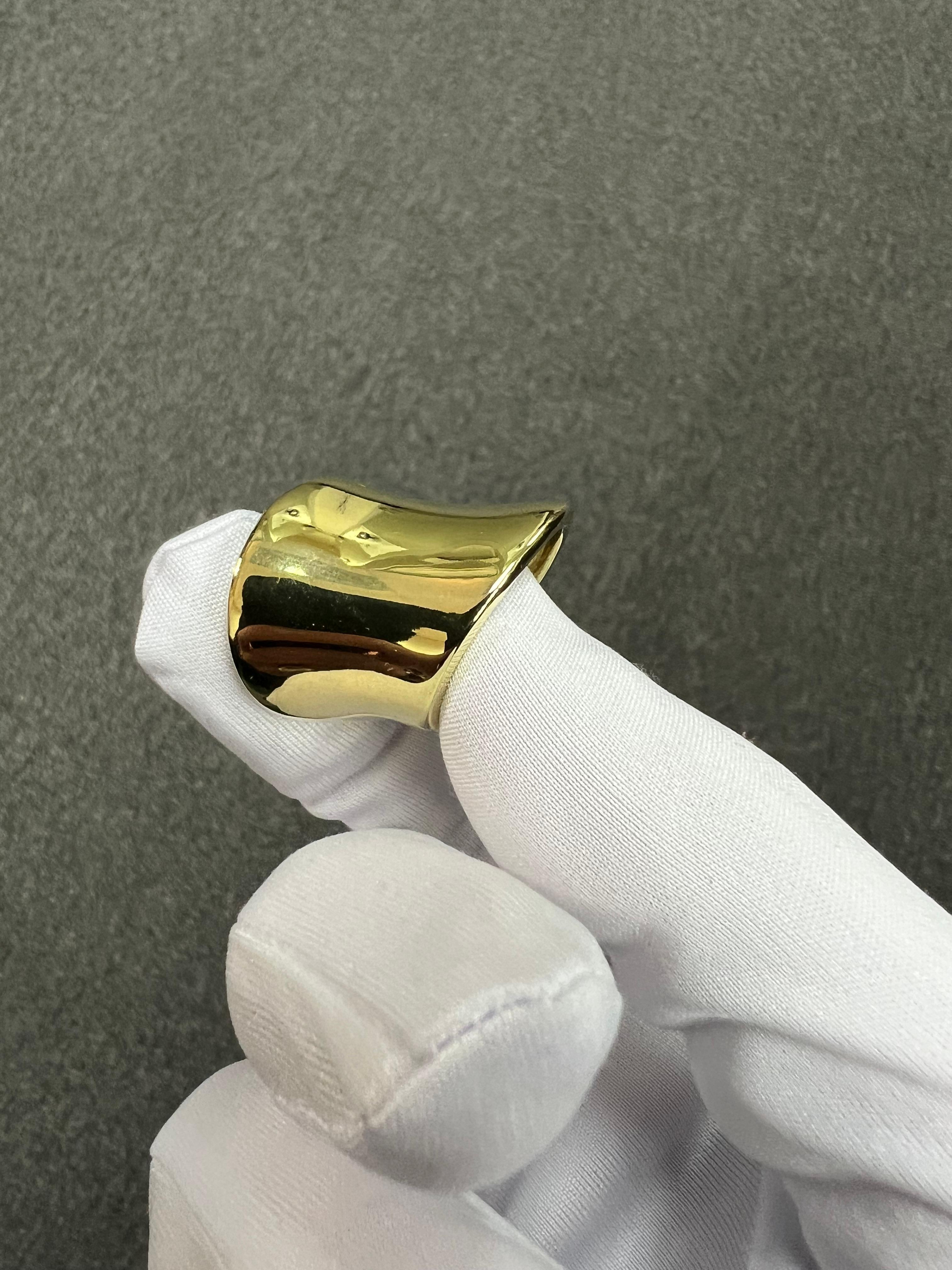 Robert Lee Morris 18K Gelbgold skulpturale breite Band im Angebot 8