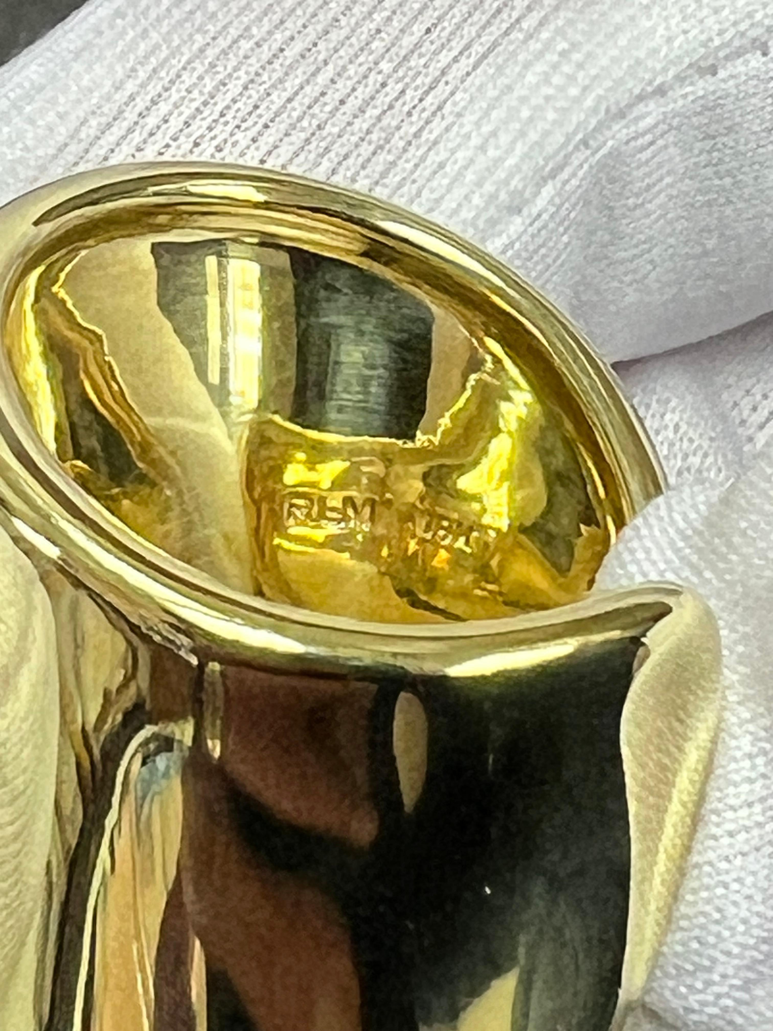 Robert Lee Morris 18K Gelbgold skulpturale breite Band im Angebot 10