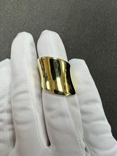 Robert Lee Morris, large bande sculpturale en or jaune 18 carats