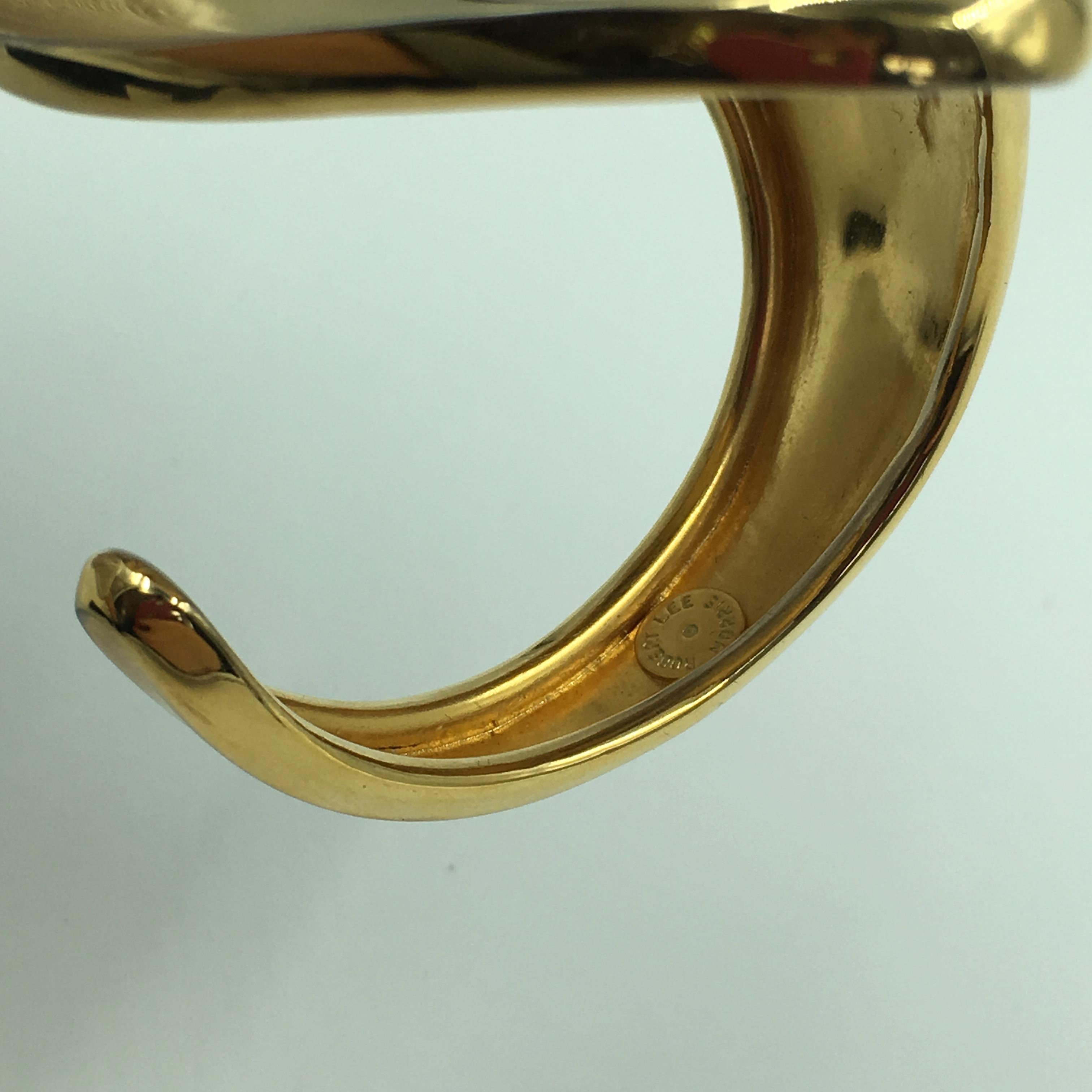 Robert Lee Morris, manchette d'art en plaqué or 24 carats en vente 5