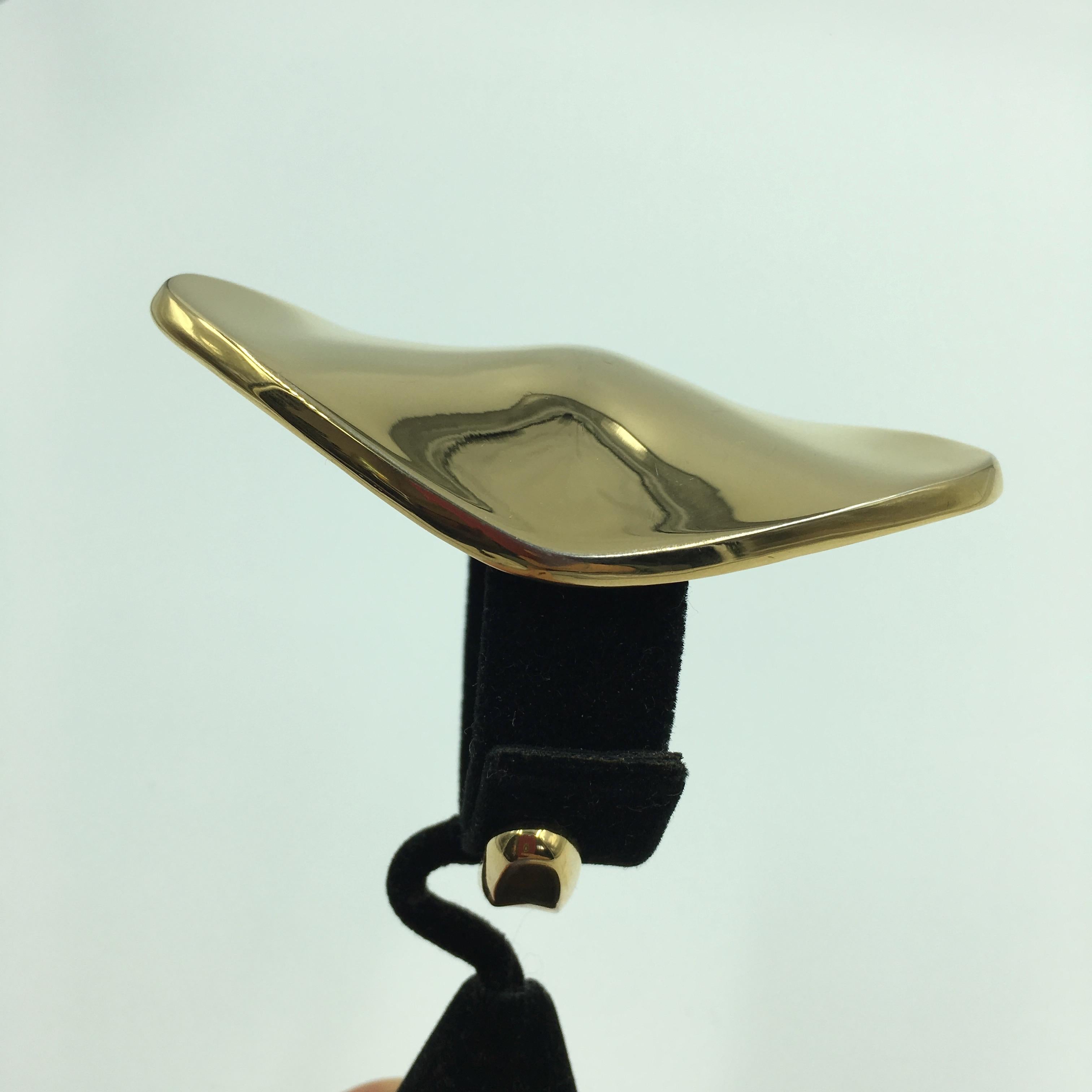 Robert Lee Morris, manchette d'art en plaqué or 24 carats en vente 2