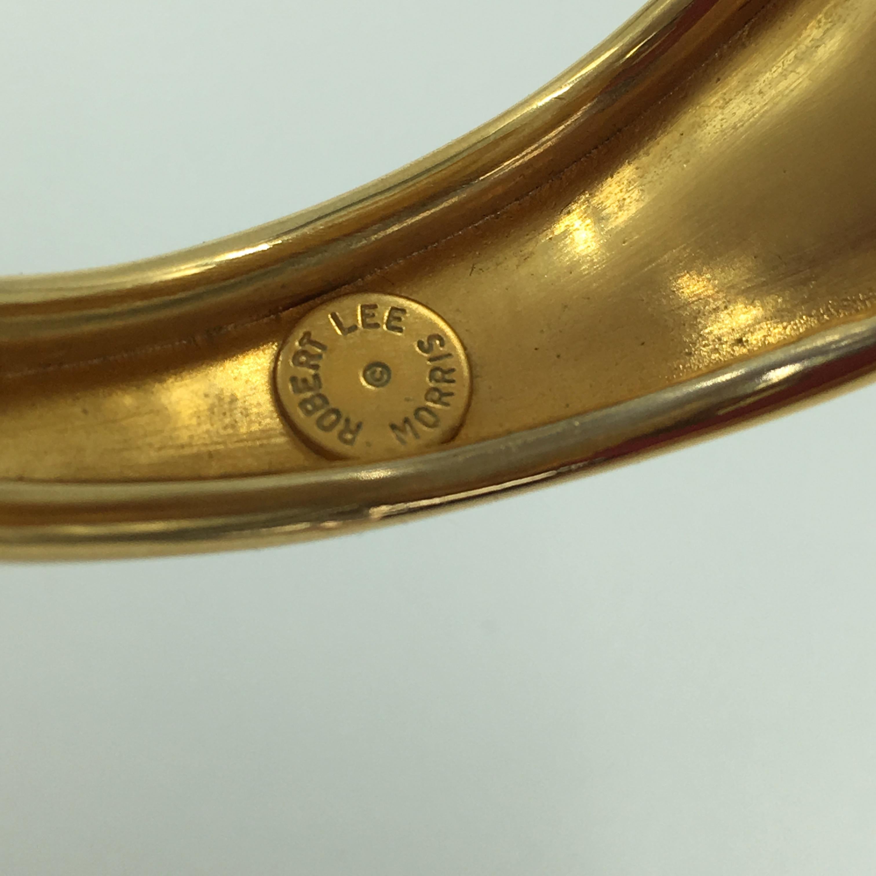 Robert Lee Morris, manchette d'art en plaqué or 24 carats en vente 4