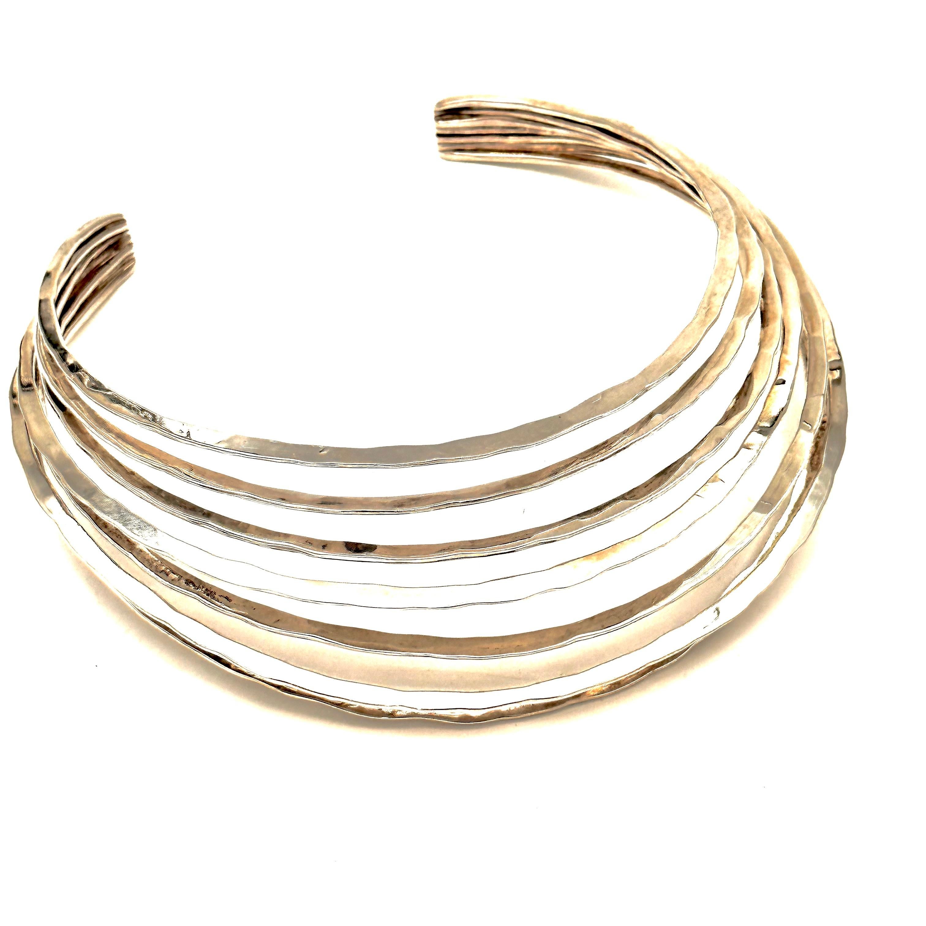 De las mujeres Collar Robert Lee Morris de 7 bandas de plata de ley forjada en venta