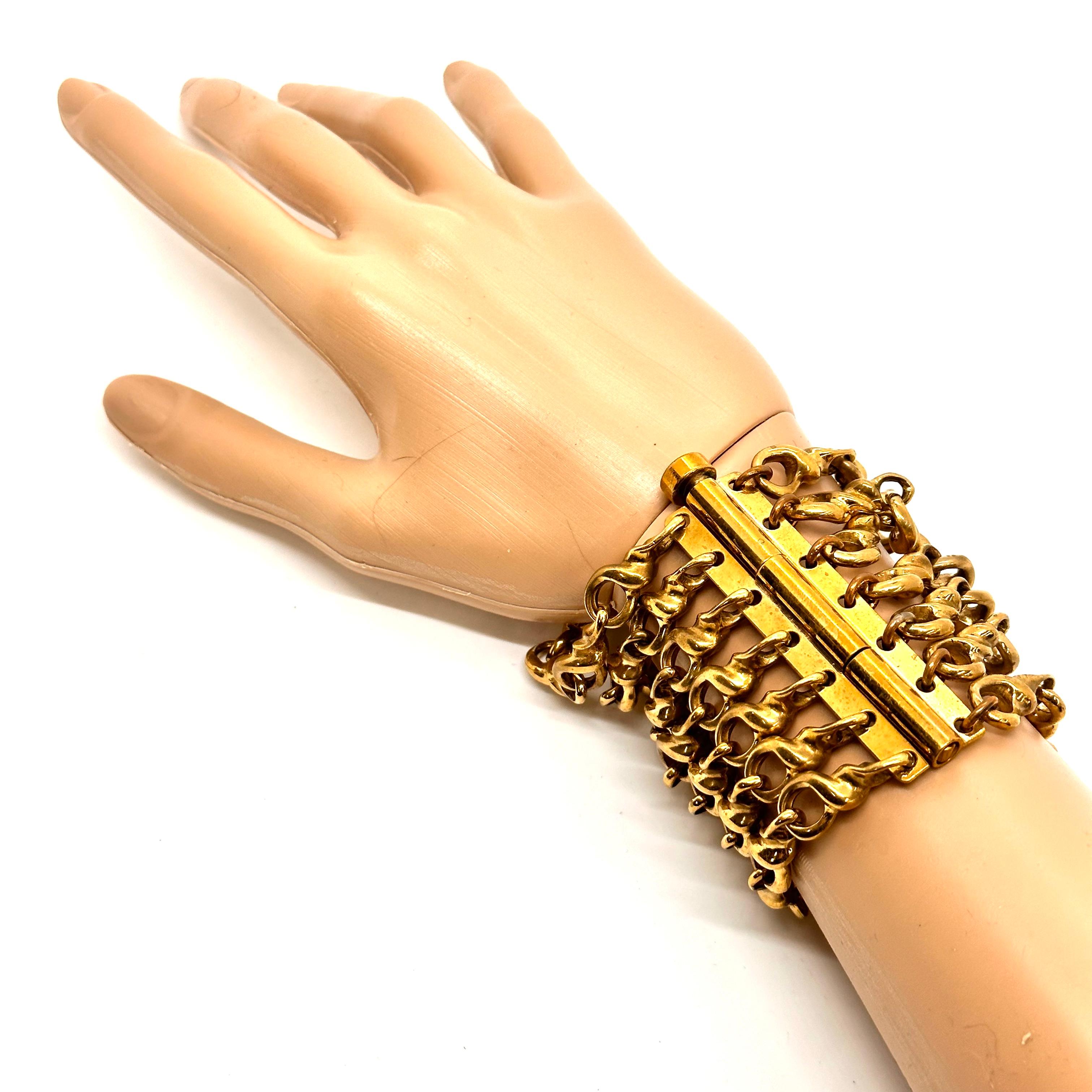 Robert Lee Morris, bracelet à maillons noués à 7 rangs en laiton Pour femmes en vente