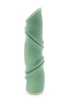 Jarrón de cerámica celadón Robert Lee Morris