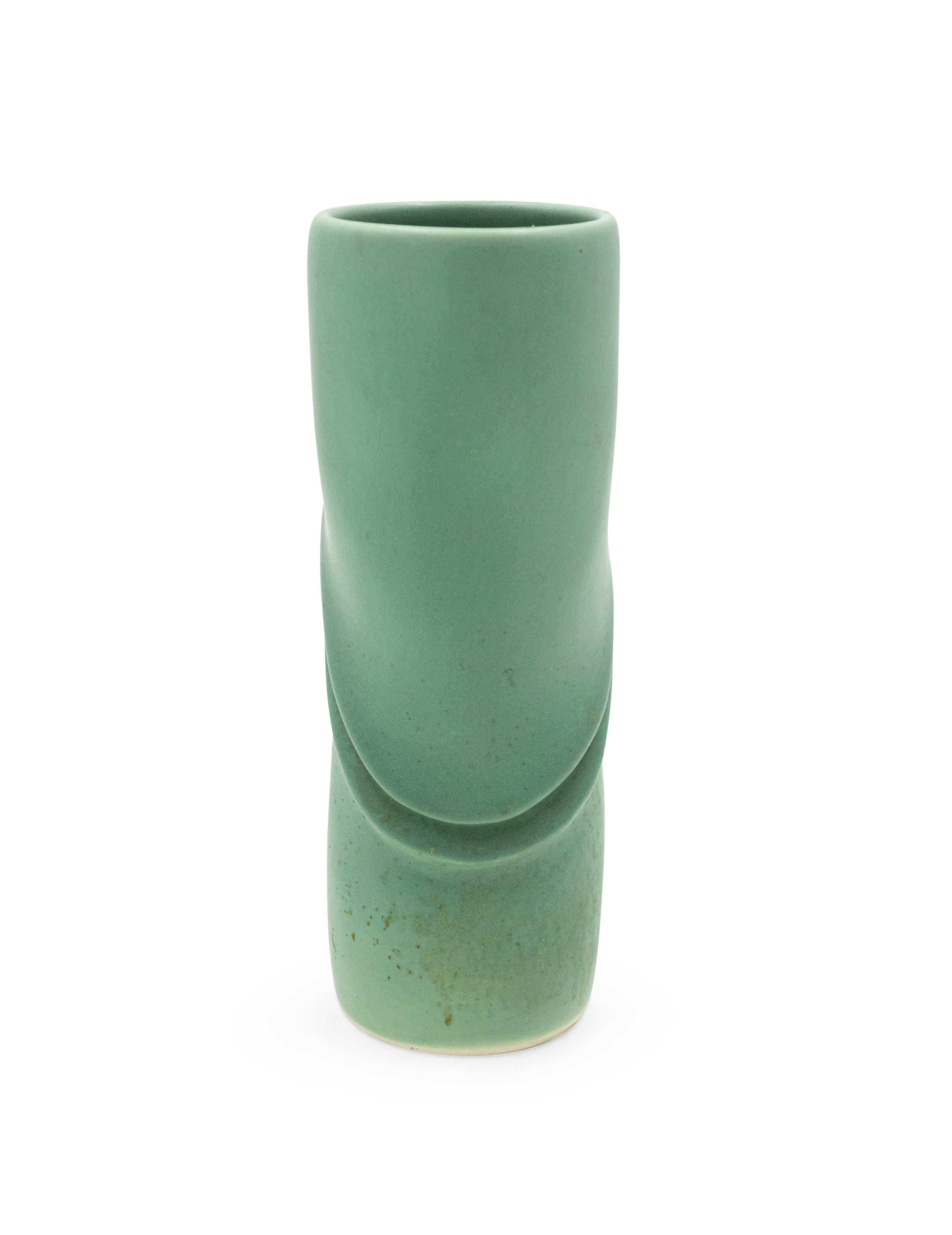 Robert Lee Morris Celadon Ceramic Vase In Good Condition For Sale In New York, NY