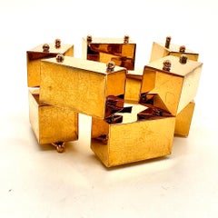 Robert Lee Morris Bracciale Colossale 1x1 in Ottone Placcato Oro Lucido