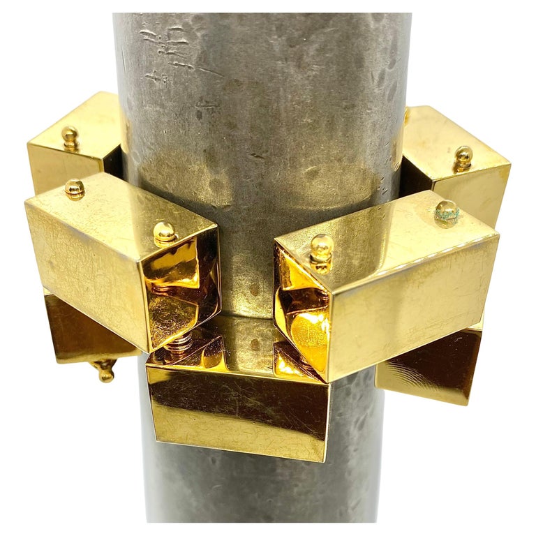 Robert Lee Morris Colossal 1x1 Shiny Gold Plated Brass Block Bracelet