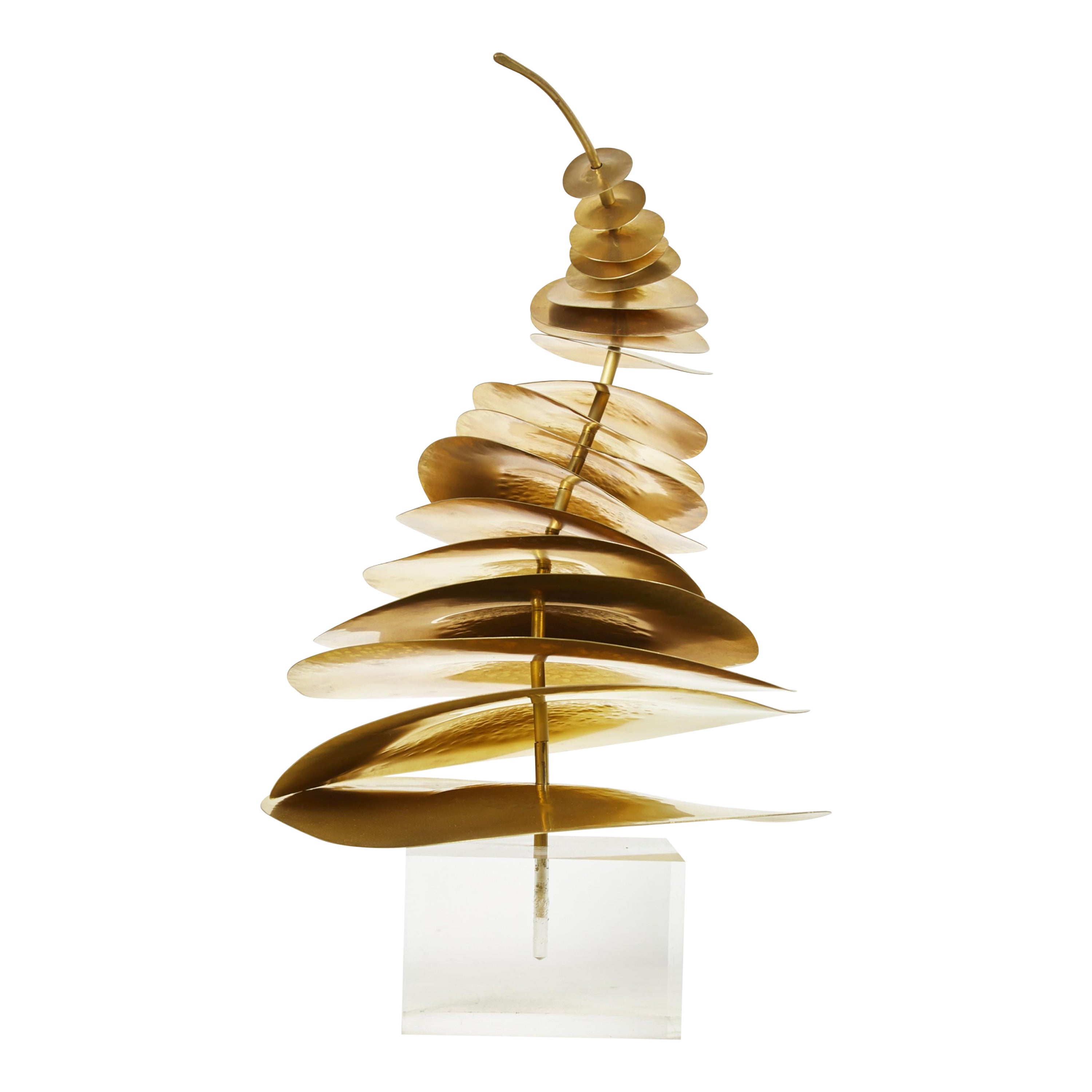 Robert Lee Morris "Corkscrew" Brass Sculpture For Sale
