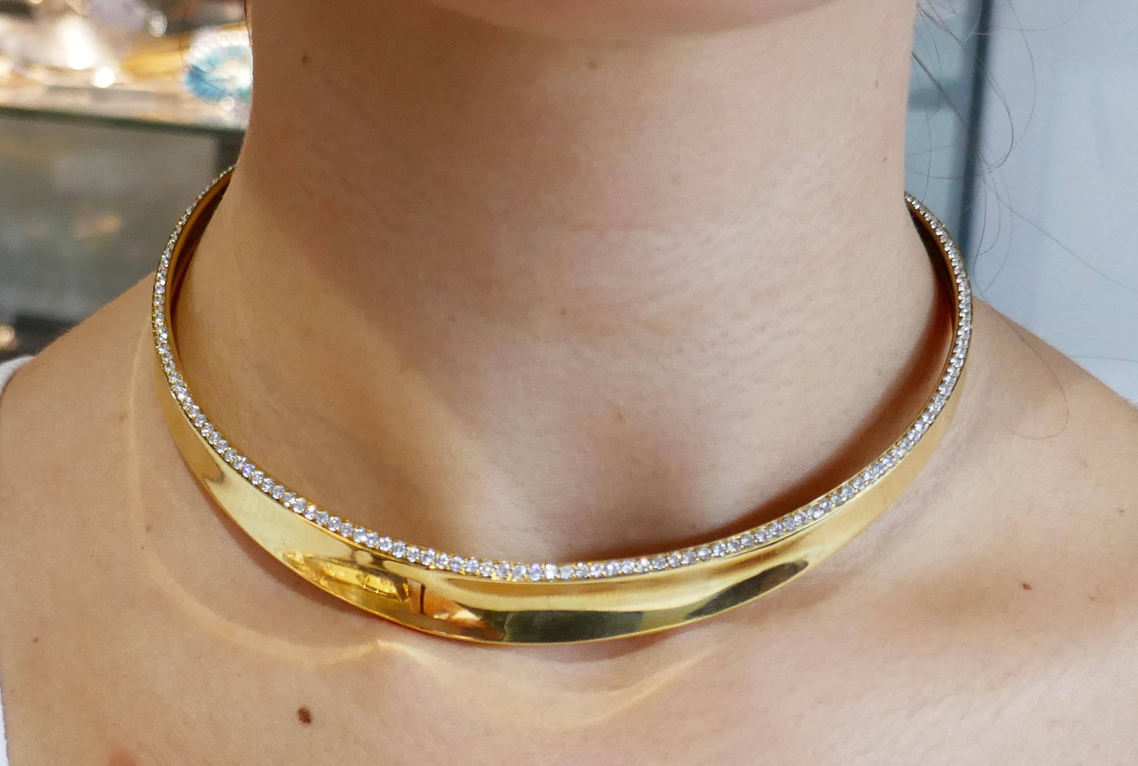 Diamond Gold Choker Necklace 