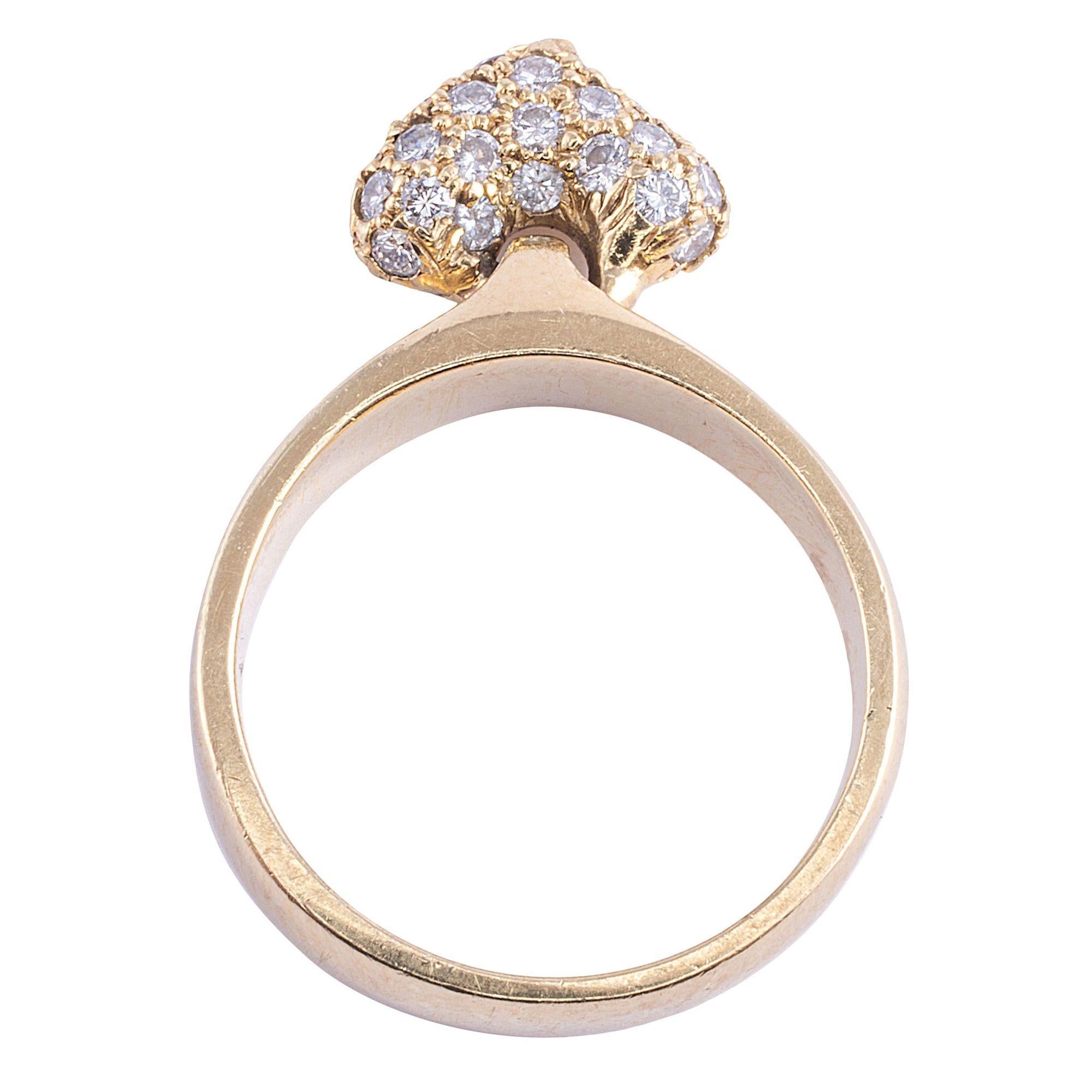 Robert Lee Morris Diamond Heart Ring For Sale 2