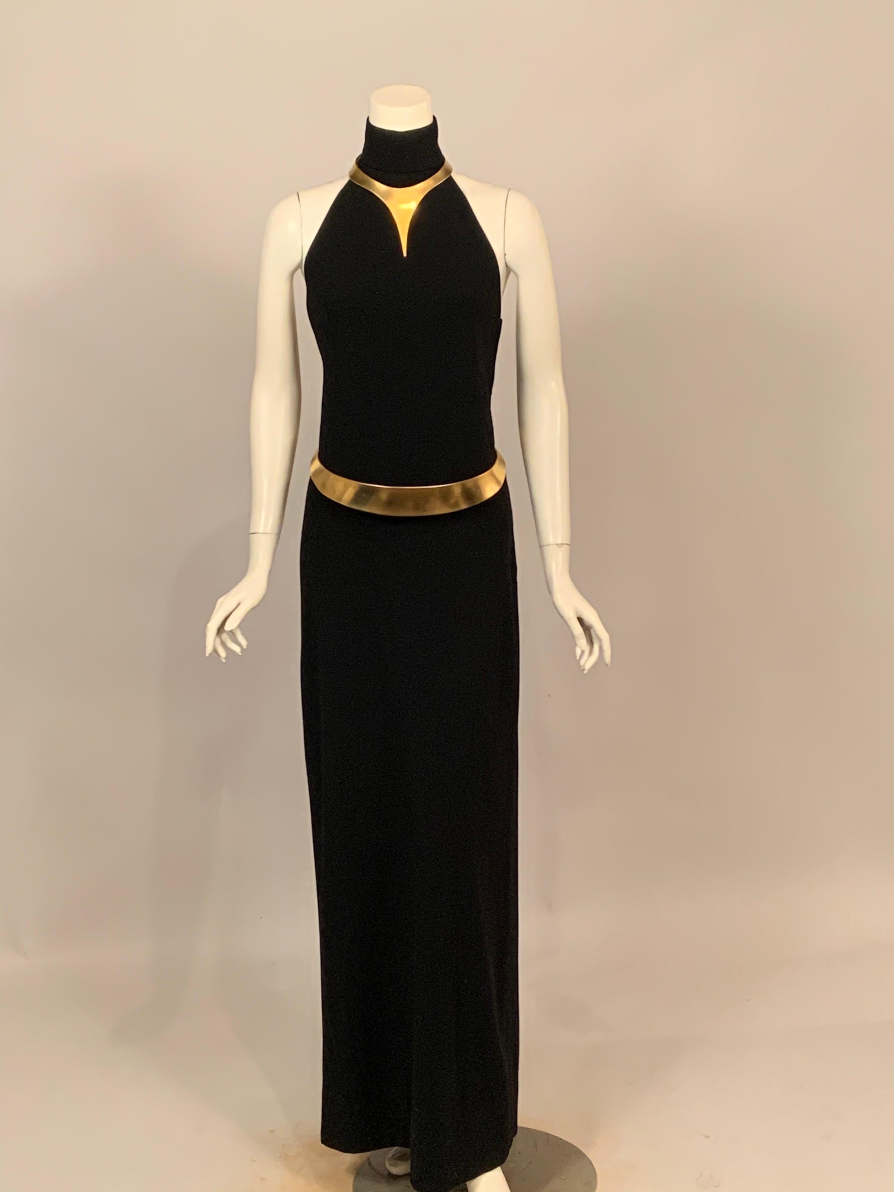Robert Lee Morris for Donna Karan 24 Karat Gold Plated Necklace and Belt In Excellent Condition In New Hope, PA