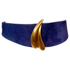 Robert Lee Morris for Donna Karan Buckle and Suede Belt