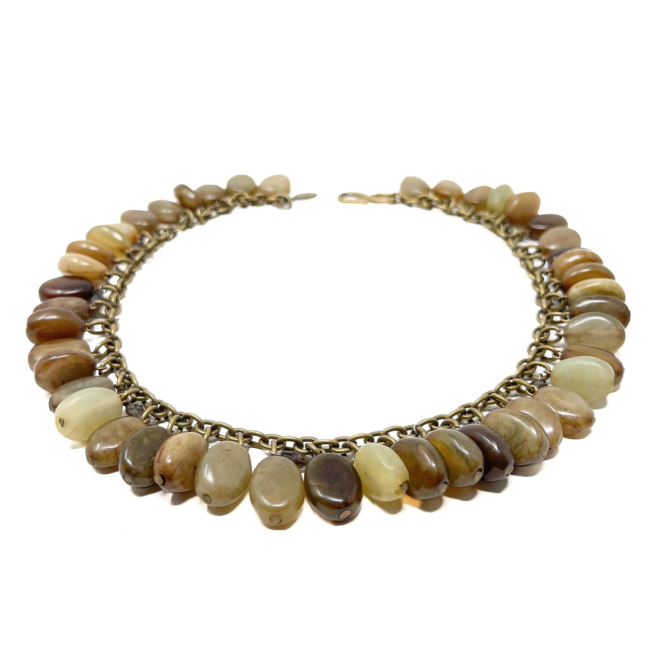 Robert Lee Morris pour Donna Karan, collier serpentin vintage du début des années 2000 Excellent état à Skelmersdale, GB
