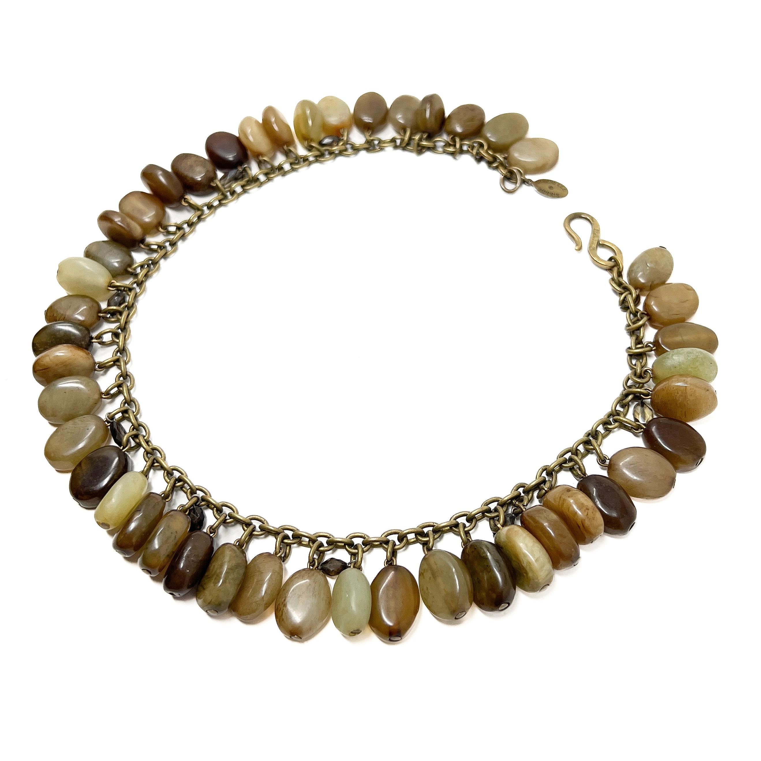 Robert Lee Morris pour Donna Karan, collier serpentin vintage du début des années 2000 1