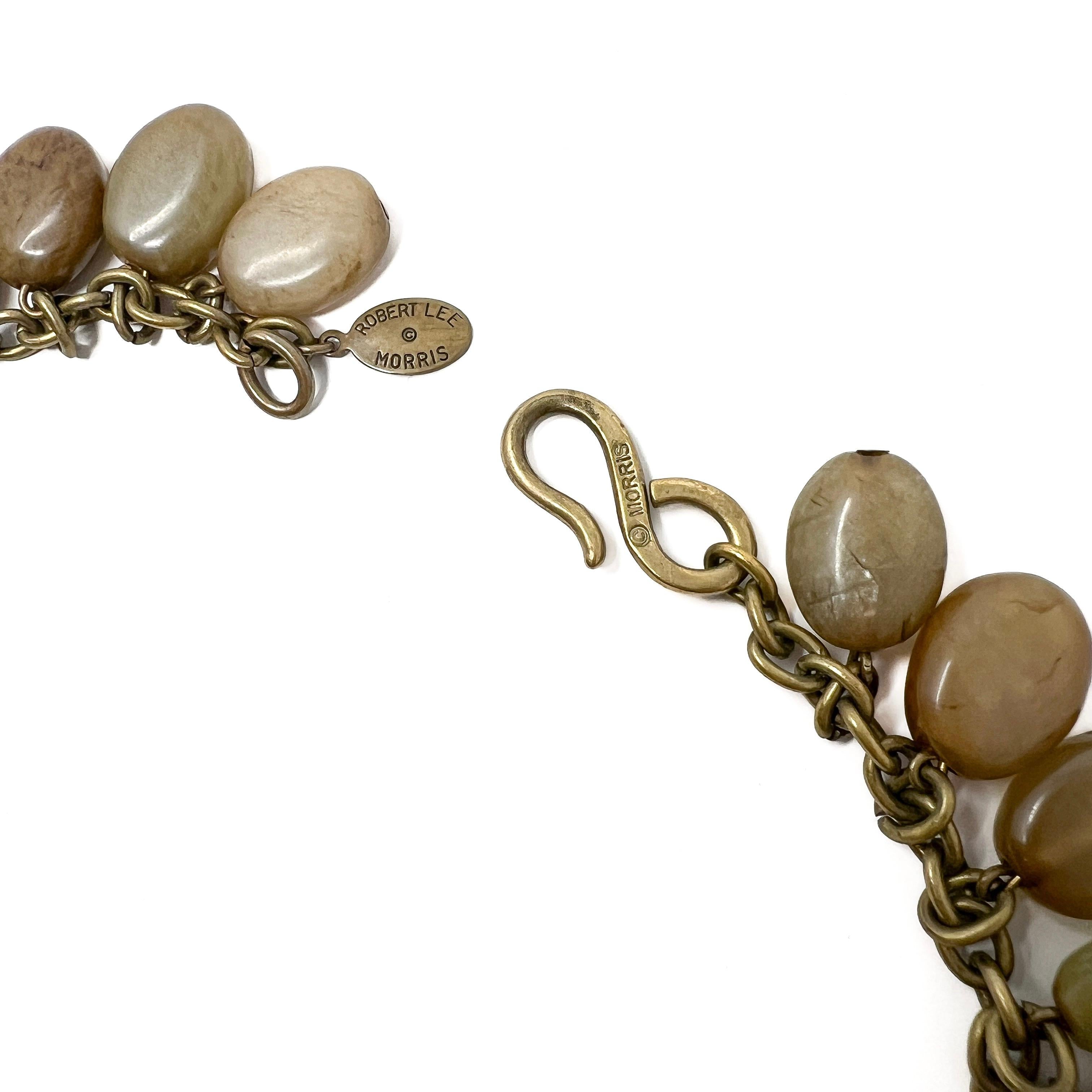 Robert Lee Morris pour Donna Karan, collier serpentin vintage du début des années 2000 2
