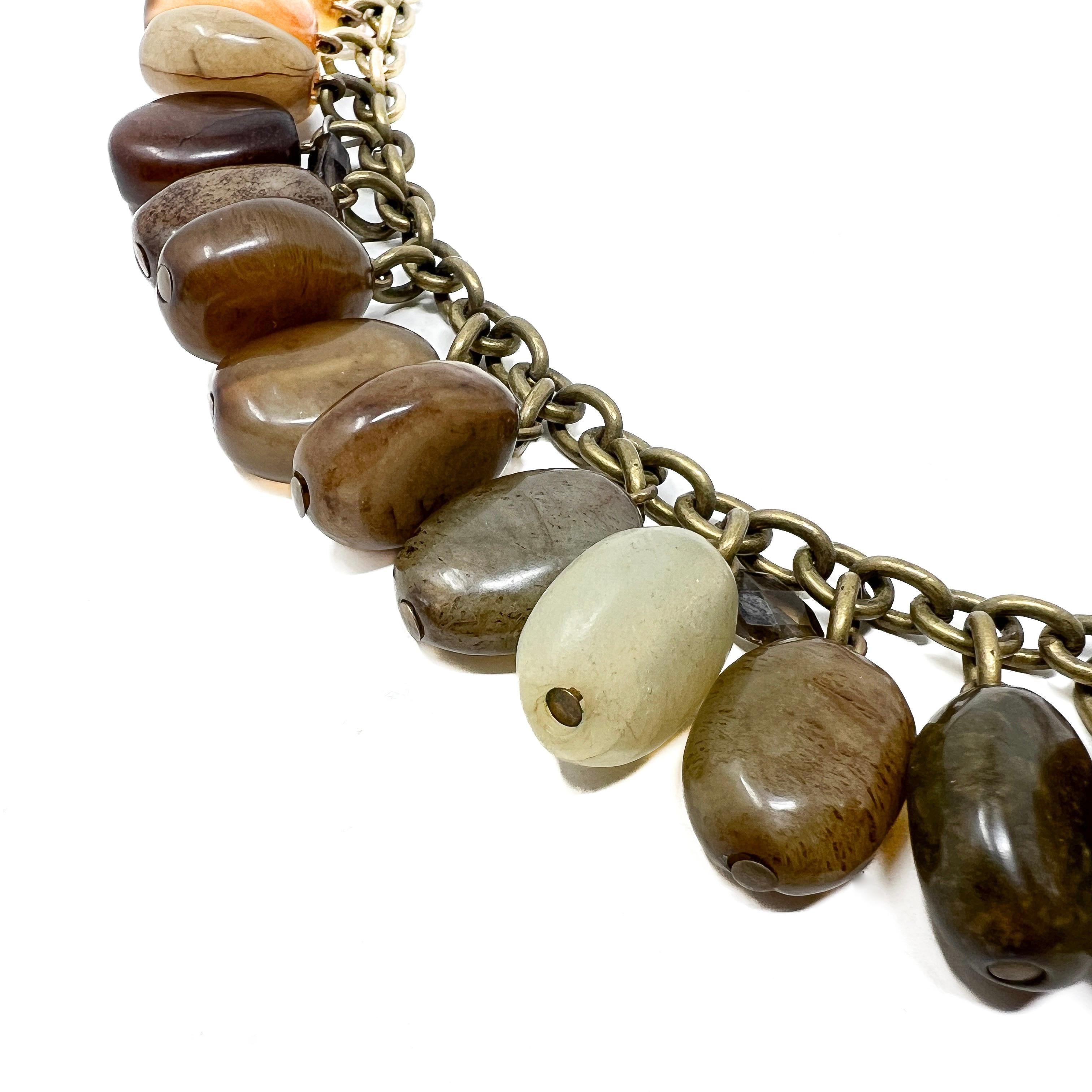 Robert Lee Morris pour Donna Karan, collier serpentin vintage du début des années 2000 3