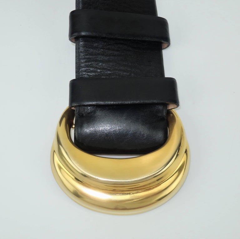 Robert Lee Morris for Donna Karan Gold and Black Leather  display picture 2