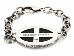 Robert Lee Morris For Elizabeth & James Silver Snake Motif Oval Link Bracelet
