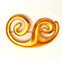 Robert Lee Morris Gilded Aardvark Brooch