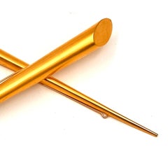 Robert Lee Morris Spilla dorata a forma di zanna da 8 pollici