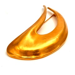 Robert Lee Morris Gilded Windswept Brooch