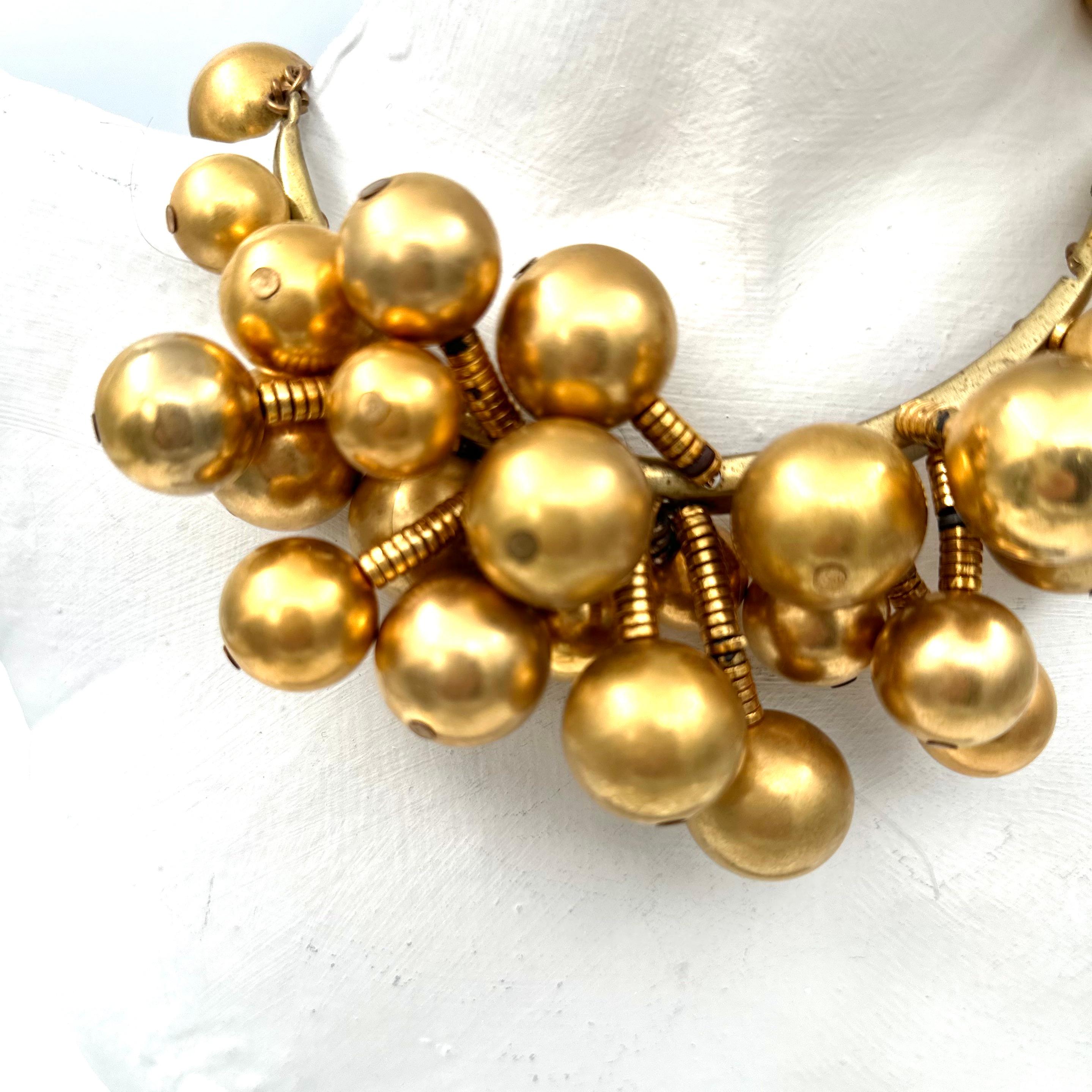 Robert Lee Morris, girocollo moda con esplosione di palline d'oro in vendita 2
