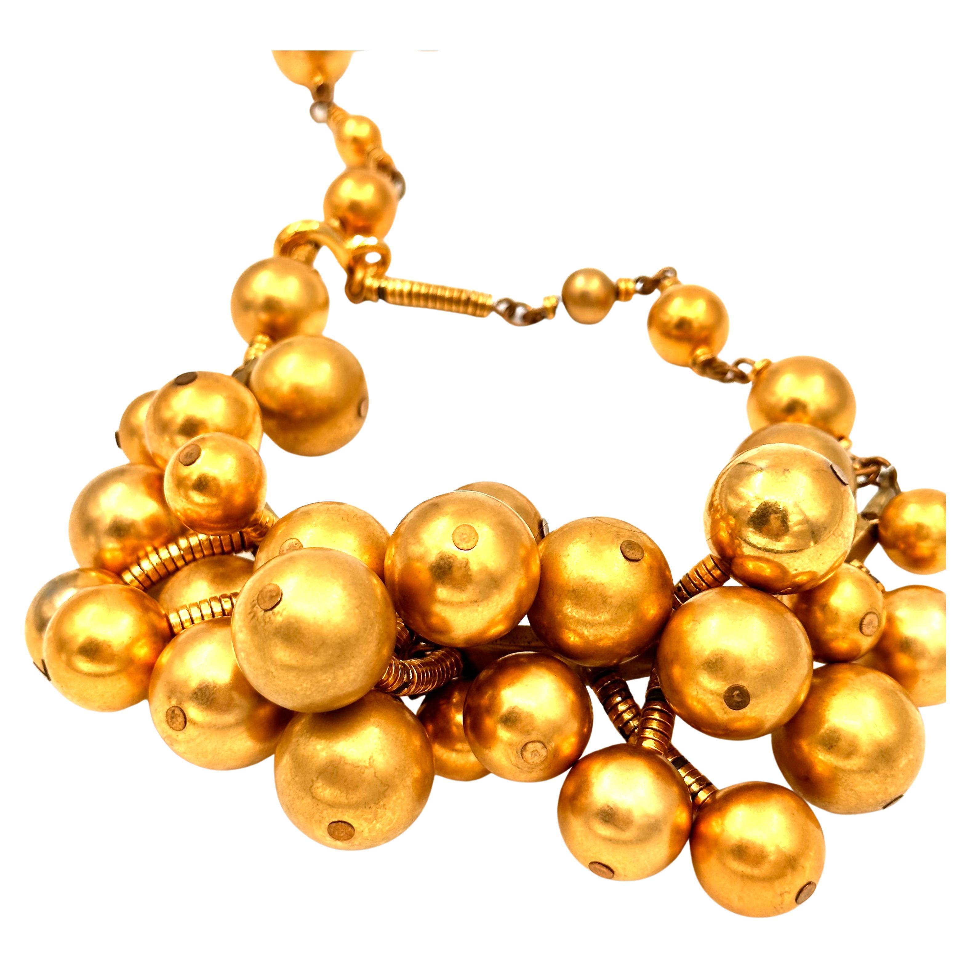 Robert Lee Morris Gold Ball Explosion Fashion Choker For Sale