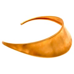 Robert Lee Morris Gold Plated Brass Concave Collar for Donna Karan, 1991