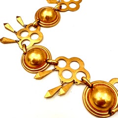 Robert Lee Morris Gold Plated Brass Guinevere Domes Necklace