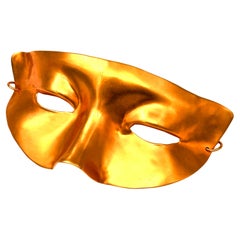 Robert Lee Morris Gold Plated Mask Brooch, 1982