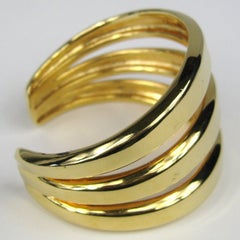 Robert Lee Morris Polsino modernista in oro mai indossato anni '80