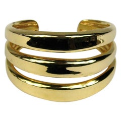 Used  Robert Lee Morris Gold tone Modernist Cuff Never Worn 1980s