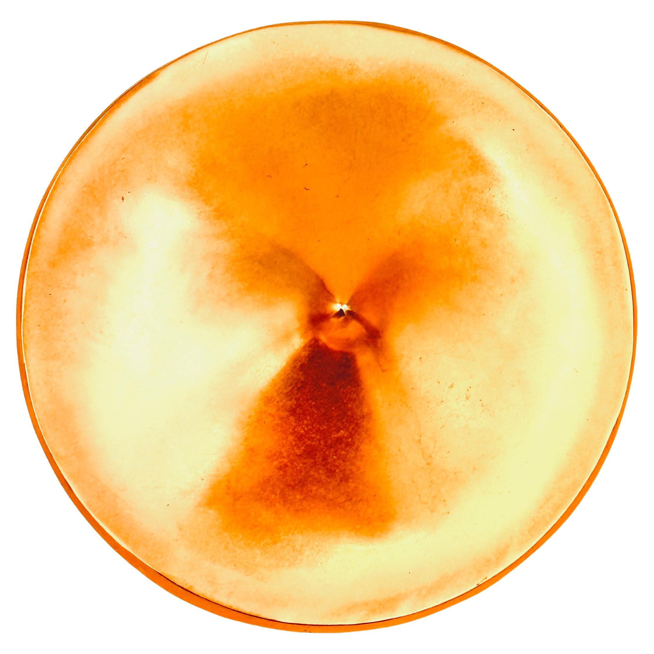 Robert Lee Morris Broche grande de gong dorado