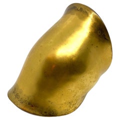 Vintage Robert Lee Morris Modern Long Matte Gold Alpha Cuff, 1977