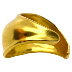 Robert Lee Morris Modern Matte Gold Small Beta Cuff