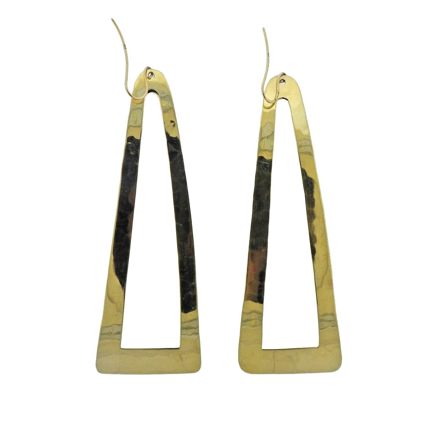 Robert Lee Morris RLM Gold Geometric Long Earrings