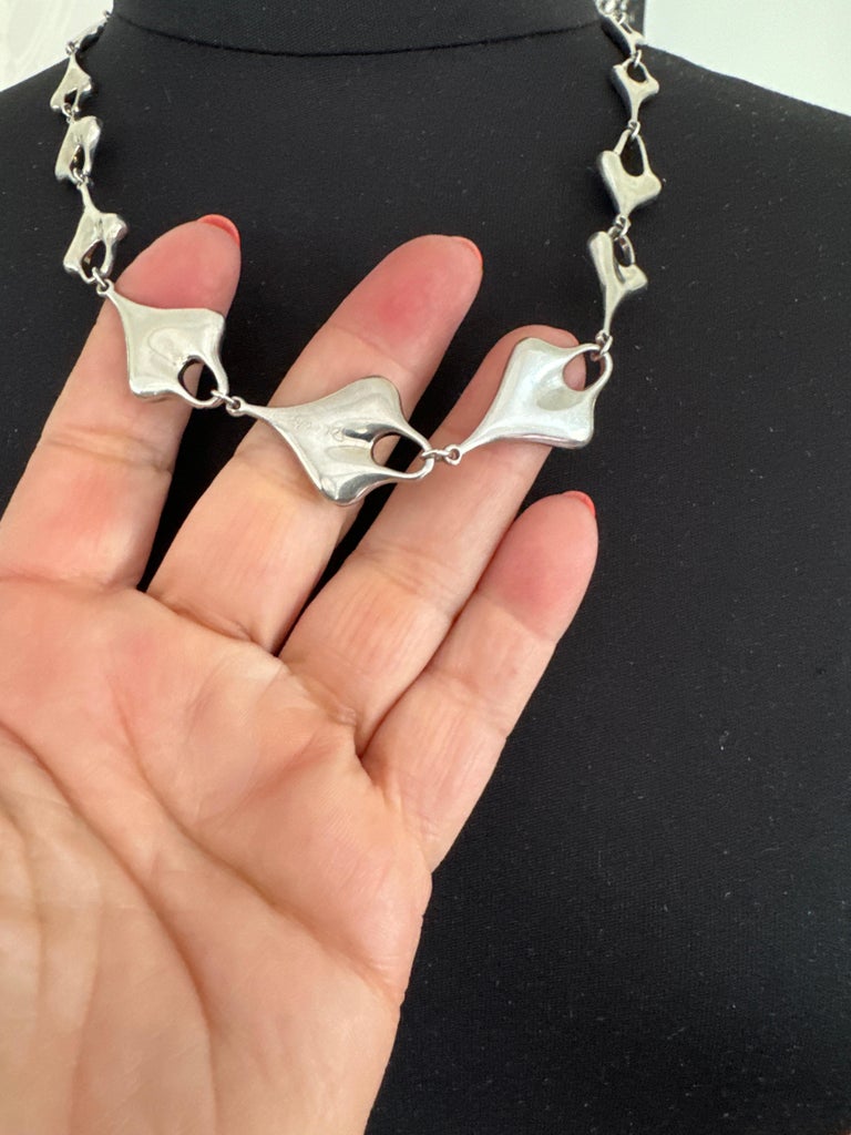 Robert Lee Morris RLM Sterling Silver Link Necklace 1990s New
