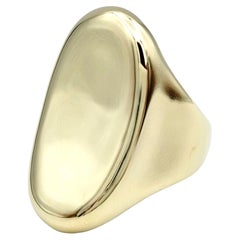 Robert Lee Morris RLM Studio Anillo de cóctel oval cóncavo de oro amarillo de 14 quilates