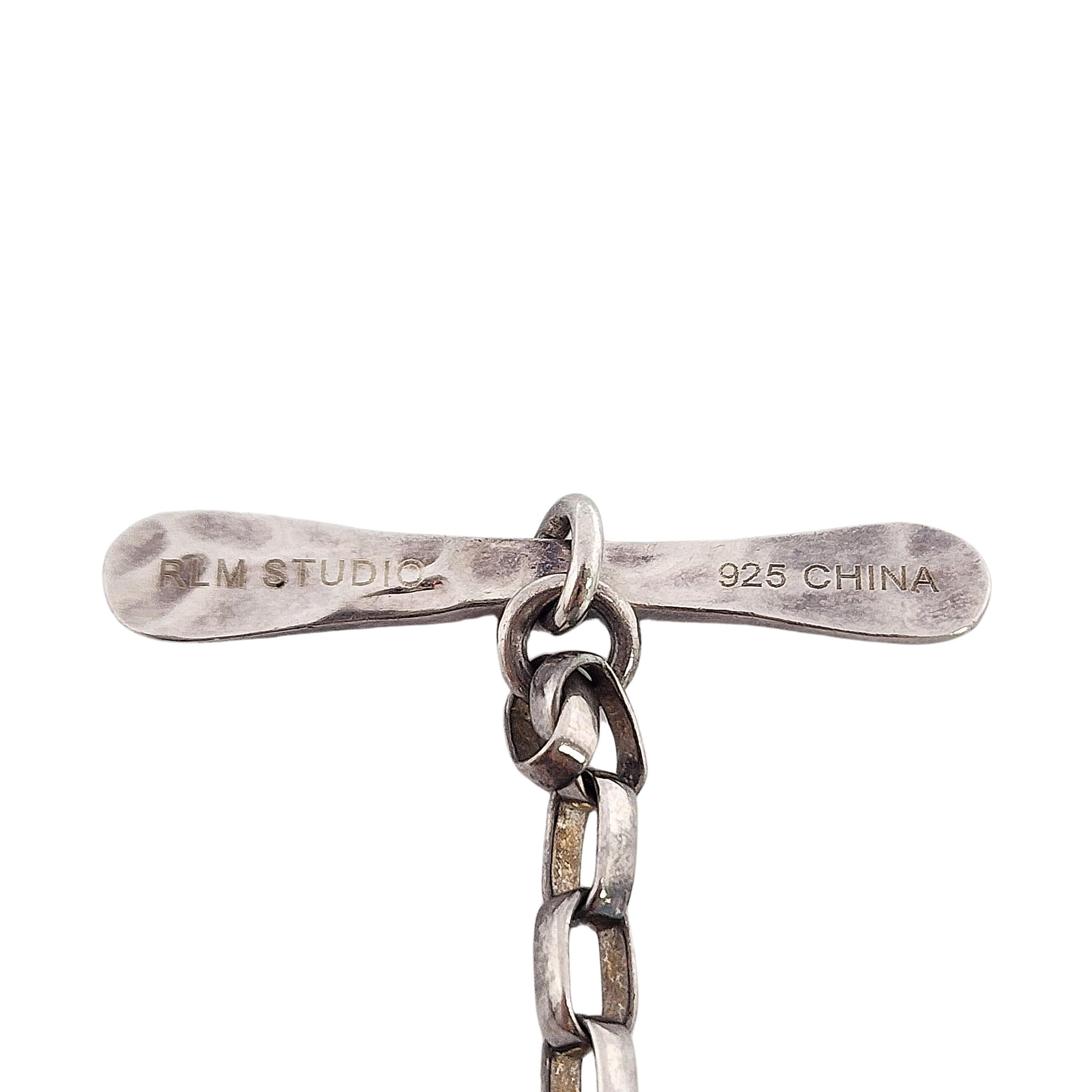 Robert Lee Morris RLM Studio Hammered Sterling Silver Toggle Necklace #15364 2