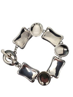 Robert Lee Morris Sterling Sculptural Link Bracelet #23571