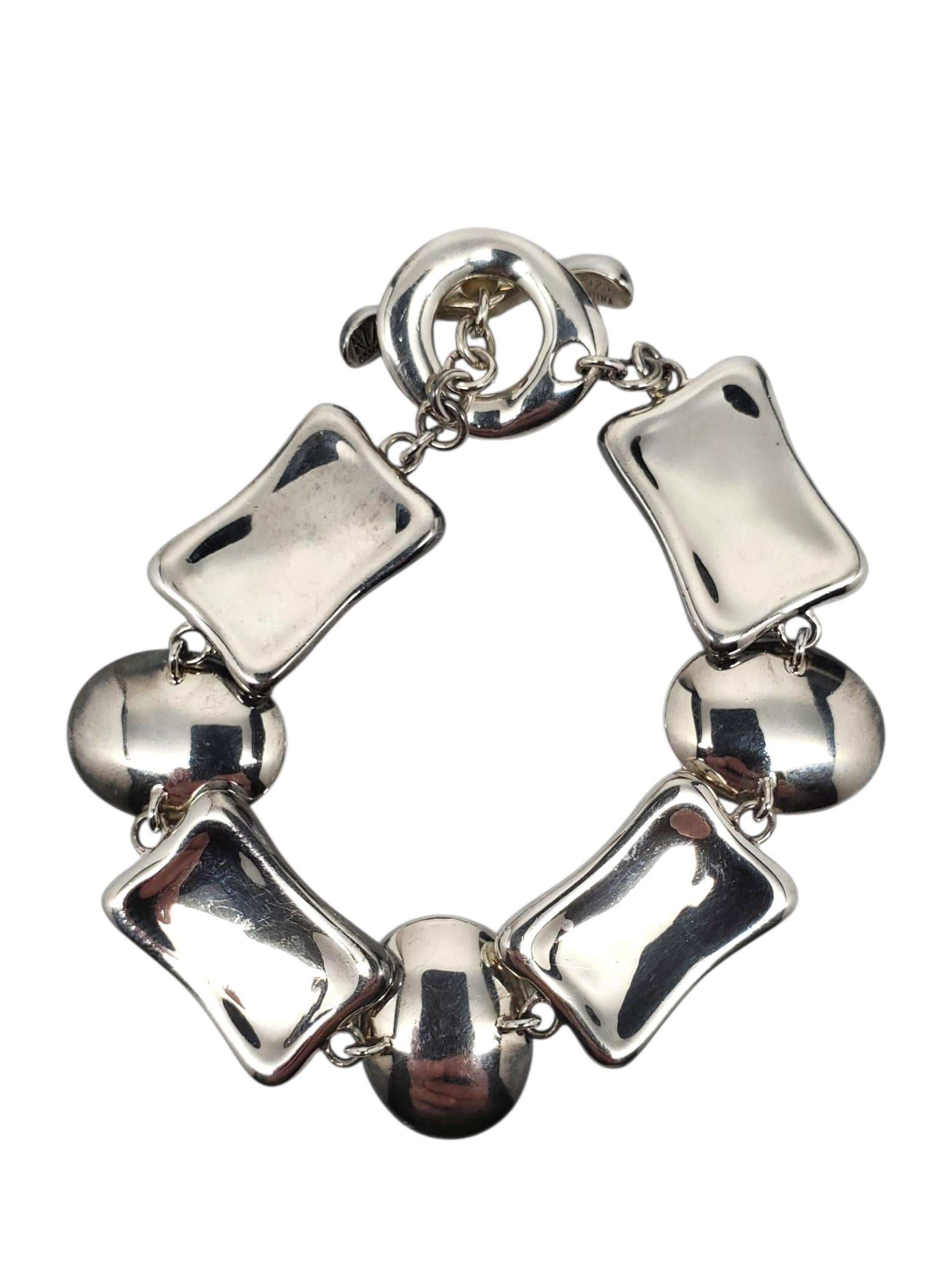 Robert Lee Morris, bracciale scultoreo in argento con maglie #23571 in vendita 1